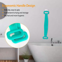 将图片加载到图库查看器，Silicone Back Scrubber Belt for Shower Exfoliating Foaming Body
