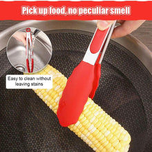 Load image into Gallery viewer, Silicone BBQ Grilling Tong Kitchen Cooking Salad BBQ  Serving Tong Non-Stick Barbecue Clip Clamp Stainless Steel Tools Gadgets Silicone BBQ Grilling Tong Kitchen Cooking Salad BBQ Serving Tong Non-Stick Barbecue Clip Clamp Stainless Steel Tools
