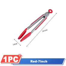 Load image into Gallery viewer, Silicone BBQ Grilling Tong Kitchen Cooking Salad BBQ  Serving Tong Non-Stick Barbecue Clip Clamp Stainless Steel Tools Gadgets Silicone BBQ Grilling Tong Kitchen Cooking Salad BBQ Serving Tong Non-Stick Barbecue Clip Clamp Stainless Steel Tools
