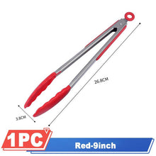Load image into Gallery viewer, Silicone BBQ Grilling Tong Kitchen Cooking Salad BBQ  Serving Tong Non-Stick Barbecue Clip Clamp Stainless Steel Tools Gadgets Silicone BBQ Grilling Tong Kitchen Cooking Salad BBQ Serving Tong Non-Stick Barbecue Clip Clamp Stainless Steel Tools
