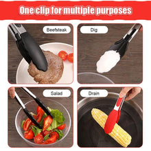 Load image into Gallery viewer, Silicone BBQ Grilling Tong Kitchen Cooking Salad BBQ  Serving Tong Non-Stick Barbecue Clip Clamp Stainless Steel Tools Gadgets Silicone BBQ Grilling Tong Kitchen Cooking Salad BBQ Serving Tong Non-Stick Barbecue Clip Clamp Stainless Steel Tools
