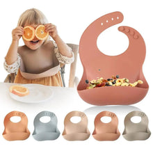 将图片加载到图库查看器，Silicone Bibs For Kids Newborn Baby Feeding Tableware Waterproof  Baby Bibs For Toddler Bib For Kids
