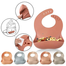 将图片加载到图库查看器，Silicone Bibs For Kids Newborn Baby Feeding Tableware Waterproof  Baby Bibs For Toddler Bib For Kids
