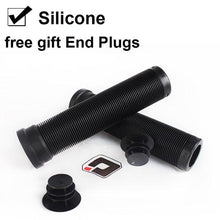 将图片加载到图库查看器，Silicone Bicycle Grips Road Bike Handlebar Grip With Rubber Handle Bar End Plug Bicycle Silicone Foam Grips Memory Foam Technology And Ergonomic Design Anti-Slip Shockproof And Weather Resistant Bicycle Handles
