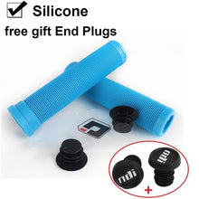 将图片加载到图库查看器，Silicone Bicycle Grips Road Bike Handlebar Grip With Rubber Handle Bar End Plug Bicycle Silicone Foam Grips Memory Foam Technology And Ergonomic Design Anti-Slip Shockproof And Weather Resistant Bicycle Handles
