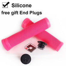 将图片加载到图库查看器，Silicone Bicycle Grips Road Bike Handlebar Grip With Rubber Handle Bar End Plug Bicycle Silicone Foam Grips Memory Foam Technology And Ergonomic Design Anti-Slip Shockproof And Weather Resistant Bicycle Handles

