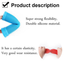 将图片加载到图库查看器，Silicone Bicycle Grips Road Bike Handlebar Grip With Rubber Handle Bar End Plug Bicycle Silicone Foam Grips Memory Foam Technology And Ergonomic Design Anti-Slip Shockproof And Weather Resistant Bicycle Handles

