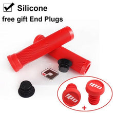 将图片加载到图库查看器，Silicone Bicycle Grips Road Bike Handlebar Grip With Rubber Handle Bar End Plug Bicycle Silicone Foam Grips Memory Foam Technology And Ergonomic Design Anti-Slip Shockproof And Weather Resistant Bicycle Handles

