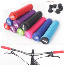 将图片加载到图库查看器，Silicone Bicycle Grips Road Bike Handlebar Grip With Rubber Handle Bar End Plug Bicycle Silicone Foam Grips Memory Foam Technology And Ergonomic Design Anti-Slip Shockproof And Weather Resistant Bicycle Handles
