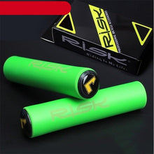 将图片加载到图库查看器，Silicone Bike Bicycle Grips Sponge Handlebar Soft Ultralight Grips Brake Grips Silicone Glove Handle Soft Sponge Non-Slip Bicycle Handle With End Holding Shock Resistance Absorbent Comfortable Design

