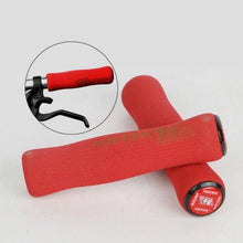 将图片加载到图库查看器，Silicone Bike Bicycle Grips Sponge Handlebar Soft Ultralight Grips Brake Grips Silicone Glove Handle Soft Sponge Non-Slip Bicycle Handle With End Holding Shock Resistance Absorbent Comfortable Design
