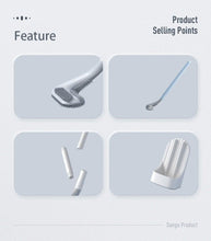 Load image into Gallery viewer, Silicone Bristles Toilet Brush And Holder For Bathroom Storage And Organization Compact Wall Hang Cleaning Kit Accessories Silicone Toilet Brush With Holder Bathroom Toilet Bowl Brush Set Non-Slip Handle Wall Mounted Floor Standing
