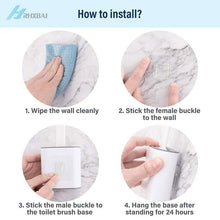 Load image into Gallery viewer, Silicone Bristles Toilet Brush And Holder For Bathroom Storage And Organization Compact Wall Hang Cleaning Kit Accessories Silicone Toilet Brush With Holder Bathroom Toilet Bowl Brush Set Non-Slip Handle Wall Mounted Floor Standing
