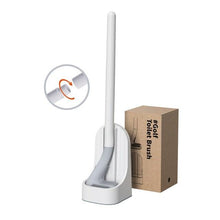 Load image into Gallery viewer, Silicone Bristles Toilet Brush And Holder For Bathroom Storage And Organization Compact Wall Hang Cleaning Kit Accessories Silicone Toilet Brush With Holder Bathroom Toilet Bowl Brush Set Non-Slip Handle Wall Mounted Floor Standing

