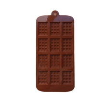 Load image into Gallery viewer, Silicone Mold 12 Cells Chocolate Mold Fondant Candy Bar Mould Cake Mode Decoration Kitchen Baking Accessories Silicone Break Apart Chocolate Molds Candy Mini Protein Energy Bar Silicone Mold
