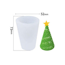 将图片加载到图库查看器，Silicone Mould Christmas Tree Shaped Cake Mold Decoration Tools Candle Mold Baking Tool Home Decoration For Christmas Party 3D Tree Shaped Candle Silicone Mold 4Pcs Different Xmas Pine Molds
