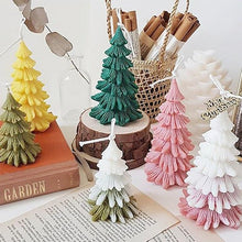 将图片加载到图库查看器，Silicone Mould Christmas Tree Shaped Cake Mold Decoration Tools Candle Mold Baking Tool Home Decoration For Christmas Party 3D Tree Shaped Candle Silicone Mold 4Pcs Different Xmas Pine Molds
