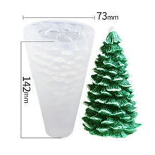 将图片加载到图库查看器，Silicone Mould Christmas Tree Shaped Cake Mold Decoration Tools Candle Mold Baking Tool Home Decoration For Christmas Party 3D Tree Shaped Candle Silicone Mold 4Pcs Different Xmas Pine Molds
