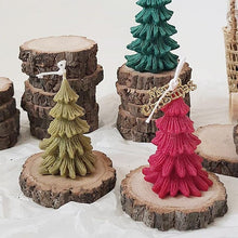 将图片加载到图库查看器，Silicone Mould Christmas Tree Shaped Cake Mold Decoration Tools Candle Mold Baking Tool Home Decoration For Christmas Party 3D Tree Shaped Candle Silicone Mold 4Pcs Different Xmas Pine Molds

