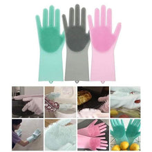 将图片加载到图库查看器，Silicone Scrubber Bristly Gloves
