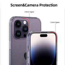 将图片加载到图库查看器，Silicone Soft Phone Case for iPhone 14 13 12 11 Pro Max XR X XS Max 7 8 Plus Back Cover Case for iPhone 14 13 12 11 Pro Max Transparent Soft Flexible Anti-Yellowing Shockproof Camera Protection Case For iPhone
