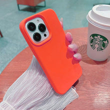 将图片加载到图库查看器，Silicone Soft Thick Protective Rubber Phone Basic Case For iPhone 14 13 Pro Max Case Luxury Silicone Phone Case for iPhone Solid Color Classic Camera Protection Case
