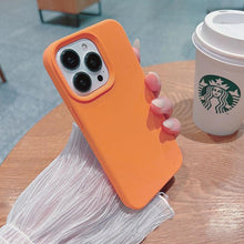 将图片加载到图库查看器，Silicone Soft Thick Protective Rubber Phone Basic Case For iPhone 14 13 Pro Max Case Luxury Silicone Phone Case for iPhone Solid Color Classic Camera Protection Case
