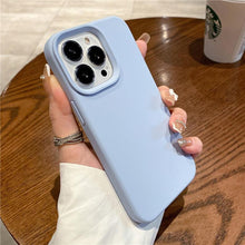 将图片加载到图库查看器，Silicone Soft Thick Protective Rubber Phone Basic Case For iPhone 14 13 Pro Max Case Luxury Silicone Phone Case for iPhone Solid Color Classic Camera Protection Case
