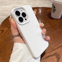 将图片加载到图库查看器，Silicone Soft Thick Protective Rubber Phone Basic Case For iPhone 14 13 Pro Max Case Luxury Silicone Phone Case for iPhone Solid Color Classic Camera Protection Case
