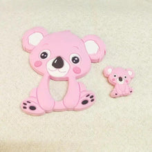 Load image into Gallery viewer, Silicone Teether Animal Koala Baby Teether Pendant Food Grade BPA Free Baby Teething Chew Charms Silicone Beads Toy
