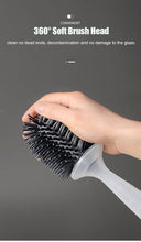 将图片加载到图库查看器，Silicone Toilet Brush Wall-Mounted Cleaning Tools Refill Liquid No Dead Corners Toilet Brush Home Bathroom Accessories Set  Toilet Brush And Holder Set Toilet Bowl Brush With Caddy Bathroom Stiff Bristles Toilet Scrub Brush
