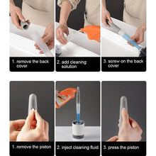 将图片加载到图库查看器，Silicone Toilet Brush Wall-Mounted Cleaning Tools Refill Liquid No Dead Corners Toilet Brush Home Bathroom Accessories Set  Toilet Brush And Holder Set Toilet Bowl Brush With Caddy Bathroom Stiff Bristles Toilet Scrub Brush
