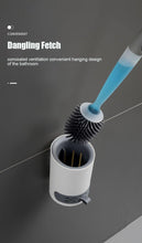 将图片加载到图库查看器，Silicone Toilet Brush Wall-Mounted Cleaning Tools Refill Liquid No Dead Corners Toilet Brush Home Bathroom Accessories Set  Toilet Brush And Holder Set Toilet Bowl Brush With Caddy Bathroom Stiff Bristles Toilet Scrub Brush
