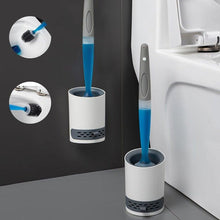将图片加载到图库查看器，Silicone Toilet Brush Wall-Mounted Cleaning Tools Refill Liquid No Dead Corners Toilet Brush Home Bathroom Accessories Set  Toilet Brush And Holder Set Toilet Bowl Brush With Caddy Bathroom Stiff Bristles Toilet Scrub Brush
