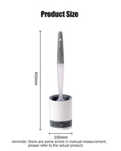 将图片加载到图库查看器，Silicone Toilet Brush Wall-Mounted Cleaning Tools Refill Liquid No Dead Corners Toilet Brush Home Bathroom Accessories Set  Toilet Brush And Holder Set Toilet Bowl Brush With Caddy Bathroom Stiff Bristles Toilet Scrub Brush
