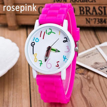 Load image into Gallery viewer, Silicone Watches Children Pencil Pointer Student Watch Quartz Childrens Watch With Silicone Strap Wristwatches Toddler Watch Analog Wrist Watches With 3D Cute Silicone Band
