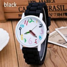 Load image into Gallery viewer, Silicone Watches Children Pencil Pointer Student Watch Quartz Childrens Watch With Silicone Strap Wristwatches Toddler Watch Analog Wrist Watches With 3D Cute Silicone Band
