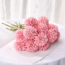 将图片加载到图库查看器，Silk Flower Arrangements Bunch Artificial Flower Bouquet Ball Fake Flowers Home Widding Decoration Valentines Day Gifts
