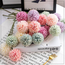 将图片加载到图库查看器，Silk Flower Arrangements Bunch Artificial Flower Bouquet Ball Fake Flowers Home Widding Decoration Valentines Day Gifts
