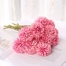 将图片加载到图库查看器，Silk Flower Arrangements Bunch Artificial Flower Bouquet Ball Fake Flowers Home Widding Decoration Valentines Day Gifts
