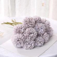 将图片加载到图库查看器，Silk Flower Arrangements Bunch Artificial Flower Bouquet Ball Fake Flowers Home Widding Decoration Valentines Day Gifts
