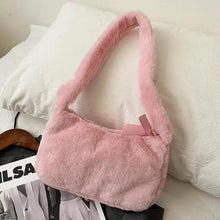 Load image into Gallery viewer, Simple And Stylish Women Soft Plush Winter Furry Shoulder Bags For Ladies And Girls Designer Clutch Handbag For Female
