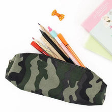 Load image into Gallery viewer, Simple Camouflage Cool Pencil Case Soft Black Pencil Holder For Boys Stylish Pouch For Office And Schools
