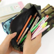 Load image into Gallery viewer, Simple Camouflage Cool Pencil Case Soft Black Pencil Holder For Boys Stylish Pouch For Office And Schools

