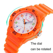 Load image into Gallery viewer, Simple Casual Kids Watches 5bar Waterproof Quartz Wristwatches Kids Clock Analog Watch Waterproof Time Teaching Boys Girls Watch Soft Band Learning Time Wrist Watch
