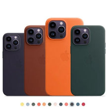 Load image into Gallery viewer, Simple Colorful Leather With Case For iPhone 14 Pro Max 14 Plus Case Wireless Charging Magnetic Cases Leather Case Stylish Unique Cover For iPhone
