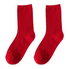 Load image into Gallery viewer, Simple Colorful Solid Color Socks Girls Candy Color Fashion Socks Spring And Autumn 100% Cotton Socks Female Socks Crew Socks Running Socks For Men And Women
