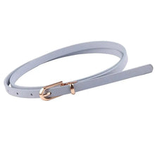 Load image into Gallery viewer, Simple Cute Leather Belts Candy Color Thin Skinny Waistband Classic Adjustable Fashion Women Belts
