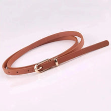 Load image into Gallery viewer, Simple Cute Leather Belts Candy Color Thin Skinny Waistband Classic Adjustable Fashion Women Belts
