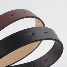 Load image into Gallery viewer, Simple Double Round Buckle PU Leather Waist Strap Vintage Design Double O-Ring Buckle  Women Leather Belt For Jeans And Dresses

